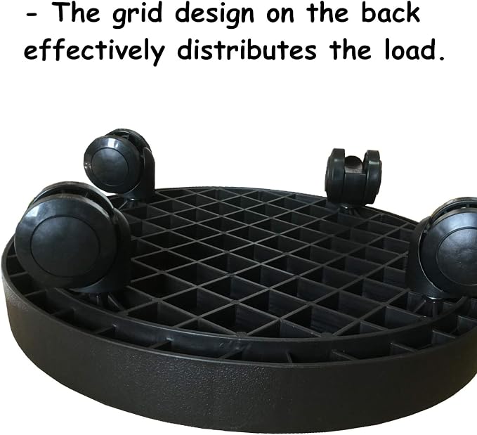 2 Pack of 14 Inch Heavy Duty Plant Caddy with Wheels,Rolling Plant Stand Pot Trolley,Wheeled Planter Saucer Tray,Potted Flower Mover Dolly with Casters Round Coaster for Indoor Outdoor