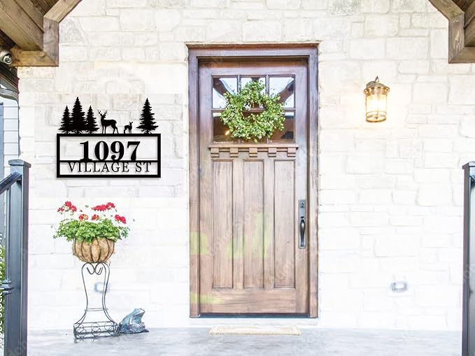 Custom House Number Sign, Personalized Address Sign,Address Numbers For Houses, Metal Address Sign, Address Plaques For House, Numbers Outdoor Address Signs Housewarming Gift
