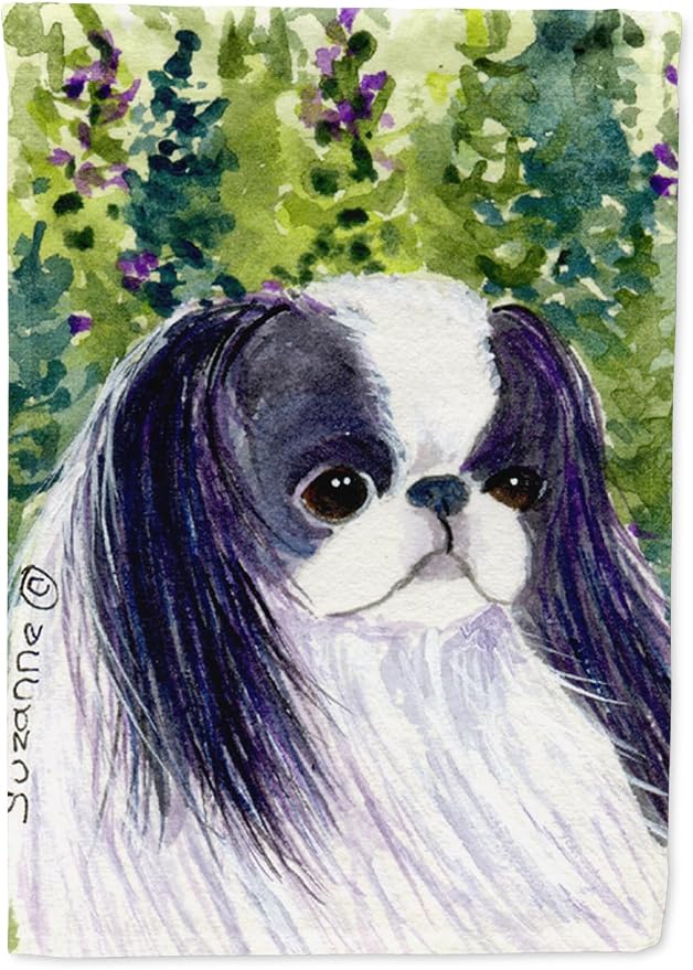 Caroline's Treasures SS8730GF Japanese Chin Garden Flag Mailbox Flag Decorative Yard Flag Banner Outside Patio Artwork Yard Flower Beds, Garden Size, Multicolor
