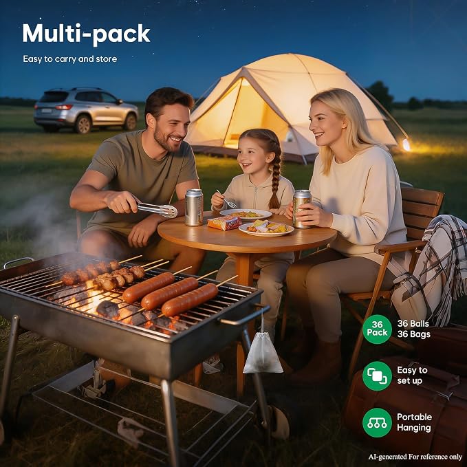 Mosquito Repellent Outdoor Patio 24 Balls - Mosquito Repellant Indoor & Outdoor for Yard Home Patio Travel Camping, Keep Mosquitoes Away from Door Patio