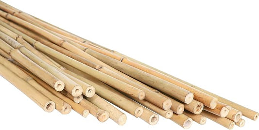 PFNRTH Bamboo Plant Stakes – 25pcs 4FT Natural Bamboo Garden Stakes for Tomatoes, Peppers, Beans, Indoor & Outdoor Plants, Sturdy Plant Support for Seedlings & Potted Plants