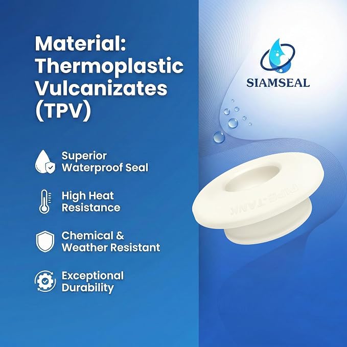 1/2 inch Hydroseal flexible tank adapter TPV Bulkhead Fitting bulkhead connector TPV grommet for PVC Pipe Tank-to-Pipe Seal, Leak-Proof No Glue, Hydroponics Aquaponics Aquarium Water Filtration