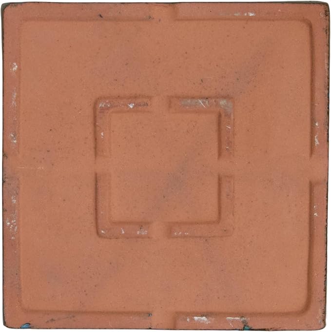 Ceramic 8 Inch Plant Saucers (Pack of 2) - Square Jade Flower Pot Trays - Handcrafted, Durable Planter Bases