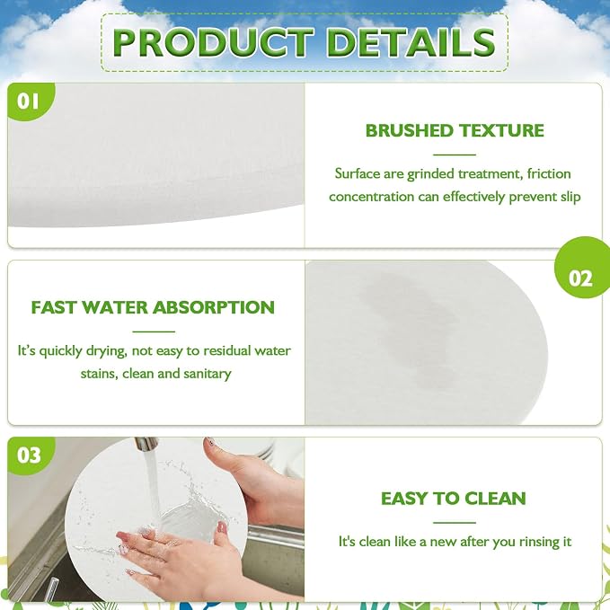 12Pack Diatomaceous Earth Coaster 4/6/8inch Diatomite Plant Saucer Stone Plant Sourcer Instant Dry Water Absorbent Diatomite Tray Water Absorbent Plant Coasters Absorbent Pad Diatomaceous Earth Mat