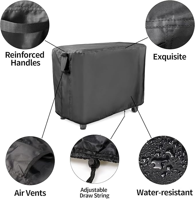 Prep Table Cover for Outdoor Bar Table, 72inch Outdoor BBQ Cart Cover Bar Tool Cart Covers Cooler Covers - 72"L×29"W×43"H, Black