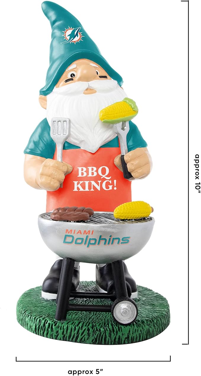 FOCO NFL Unisex-Adult NFL Team Logo Grill Garden Statue Outdoor Gnome 10"