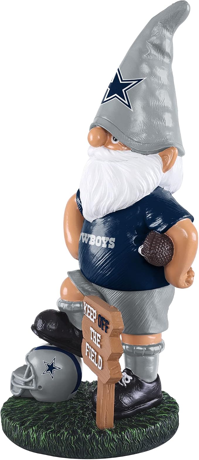 FOCO NFL Unisex-Adult NFL Team Logo Keep Off The Field Garden Statue Outdoor Gnome 8"