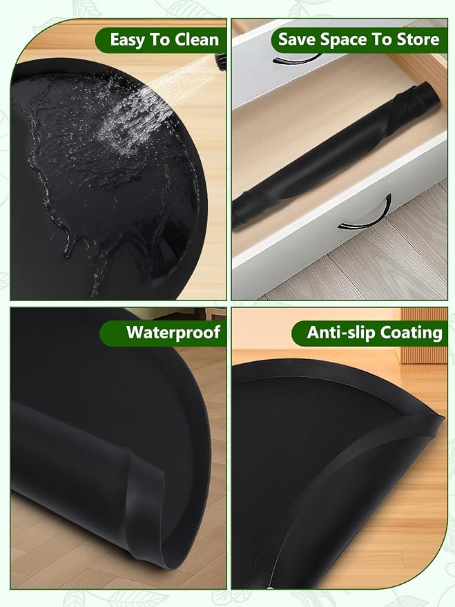 Kalolary 2 Pack Plant Saucer for Potted Plant 20 Inch Plant Pot Saucers Silicone Plant Trays Plant Saucer Growing Tray Heavy Sturdy Silicone Plant Drip Trays for Pots Seed Starter Growing Trays