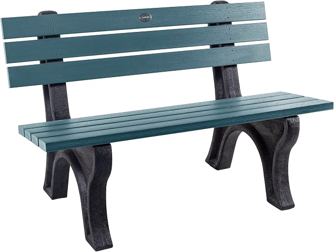 Sequoia Professional Aurora 4 ft Park Bench, Nantucket Blue