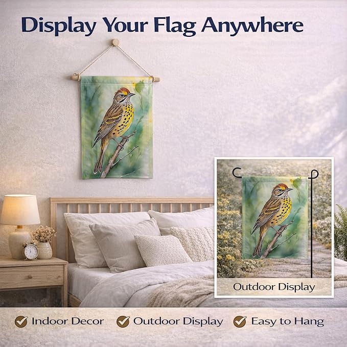 Caroline's Treasures Alabama Yellowhammer Garden Flag Mailbox Flag Decorative Yard Flag Banner Outside Patio Artwork Yard Flower Beds, Garden Size, Multicolor