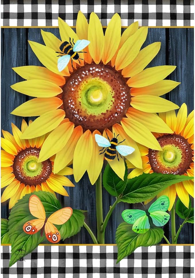 Briarwood Lane Blooming Sunflowers House Flag