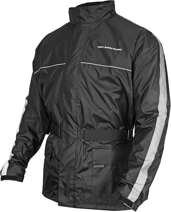 Nelson Rigg Solo Storm Rain Jacket, Waterproof, Breathable, and Packable (Black, X-Large)