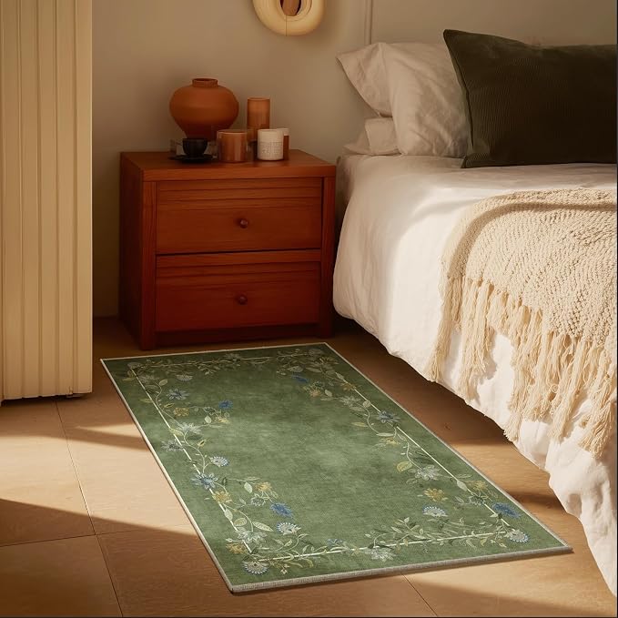 2x3 Small Area Rugs for Entryway: Machine Washable Door Mat Indoor Entrance Stain Resistant Non Slip Rubber Backed Low Pile Soft Throw Rugs for Bedroom Kitchen Front Door Indoor Entrance Foyer Entry