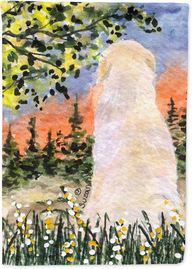 Caroline's Treasures SS8820GF Golden Retriever Garden Flag Mailbox Flag Decorative Yard Flag Banner Outside Patio Artwork Yard Flower Beds, Garden Size, Multicolor