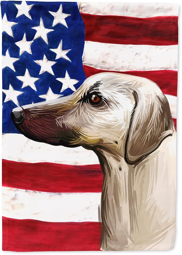 Caroline's Treasures CK6710GF Sloughi Dog American Flag Garden Flag Mailbox Flag Decorative Yard Flag Banner Outside Patio Artwork Yard Flower Beds, Garden Size, Multicolor