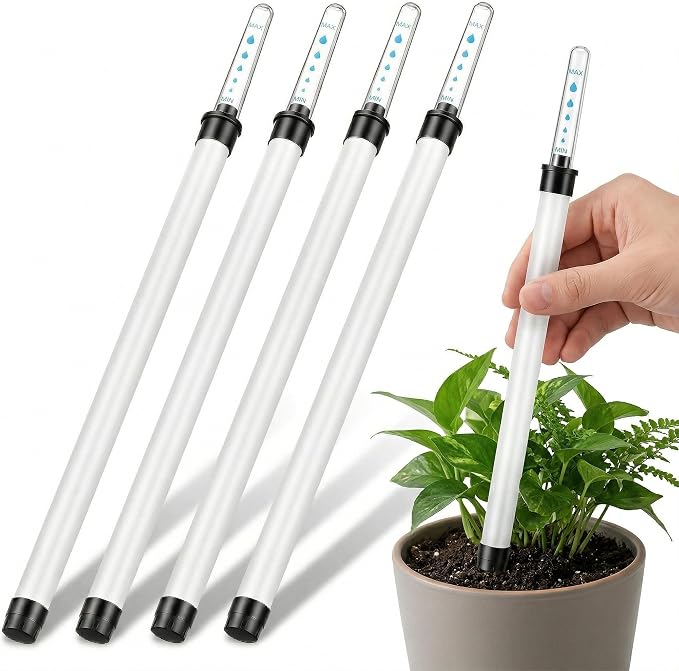 DOITOOL 4 Pcs Plant Water Level Indicator, Indoor Moisture Meter Planter Flower Pot Gauge, Visual Buoy Display Houseplant Soil Water Shortage Reminder, 14 Inches