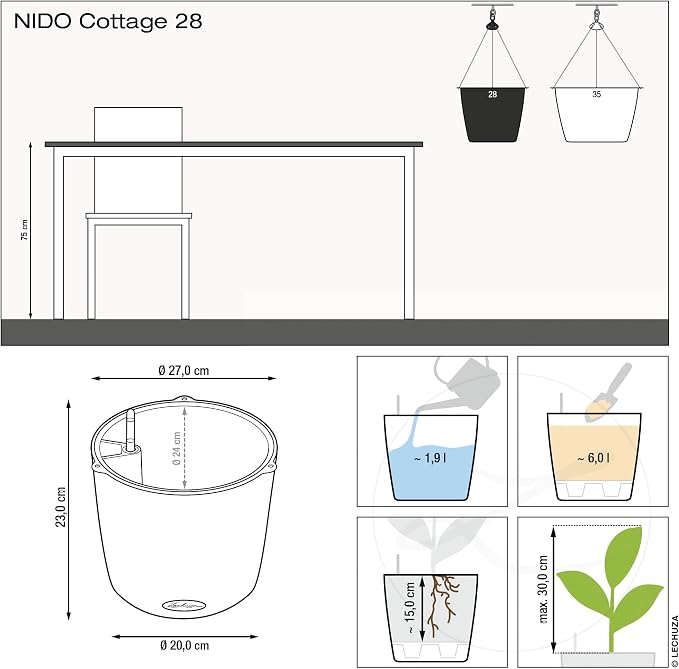 Lechuza Nido Cottage - All-In-One, Granite