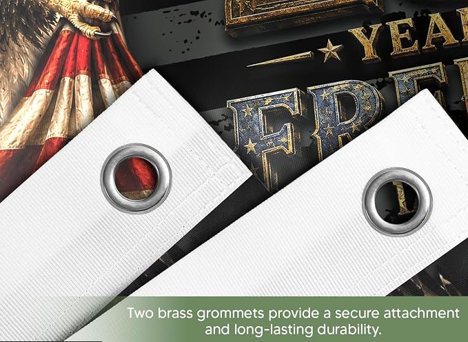 250 Anniversary Usa Flag With Brass Grommets, 250 Years Of Freedom Flag 3x5 Ft, 250th Anniversary Banner, 4th Of July Decorations Outdoor, Front & Back Printed, American Flags With Eagle 1