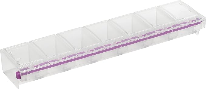 Craft Mates Bead Organizer, 7 Locking Compartments, Plastic Storage (2XL) | Clear Plastic Storage for Buttons, Pins, Jewelry, Diamond Art & Craft Supplies, Large Portable Organizer for Crafters