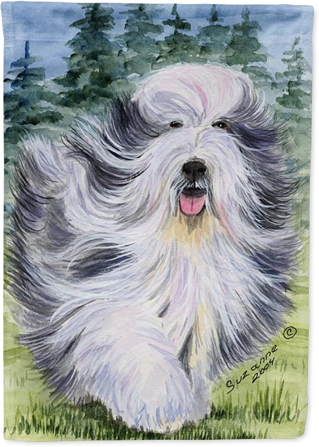 Caroline's Treasures SS8037GF Bearded Collie Garden Flag Mailbox Flag Decorative Yard Flag Banner Outside Patio Artwork Yard Flower Beds, Garden Size, Multicolor