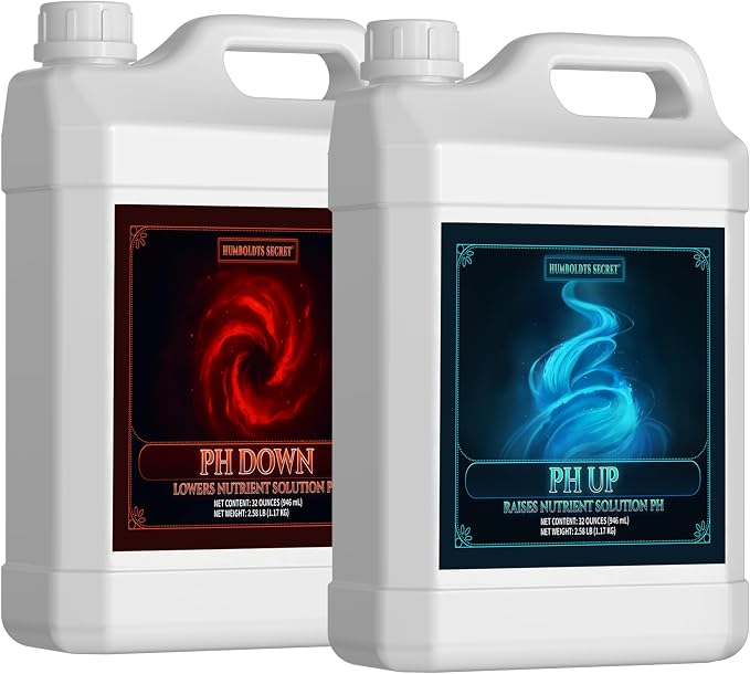 Humboldts Secret pH Up and pH Down Control Kit | Liquid Nutrient Solution Balancer for Plants | for Soil, Hydroponic, Coco, and DWC Systems | Supports Nutrient Absorption and Growth | 32 Ounce