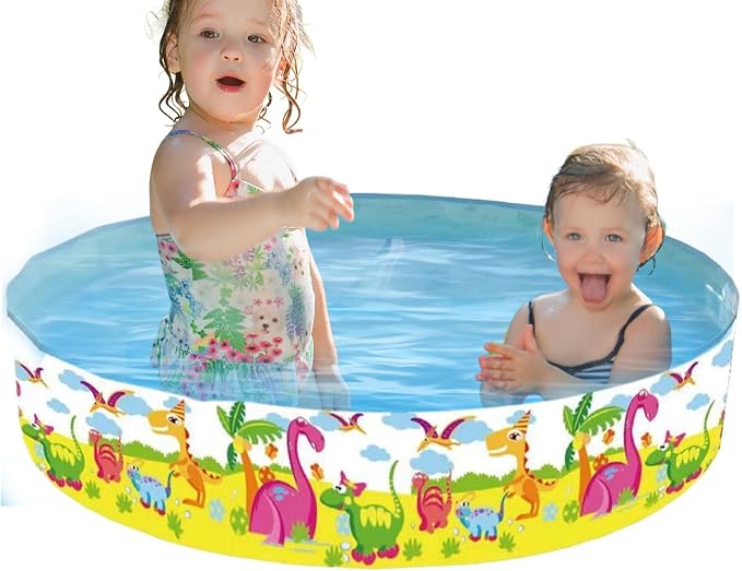 Kids Wading Pool – Hard pp Swim Tub, Portable Outdoor Play Basin | Quick Setup Lightweight Structure Foldable Storage Solution for Backyard Summer Water Fun