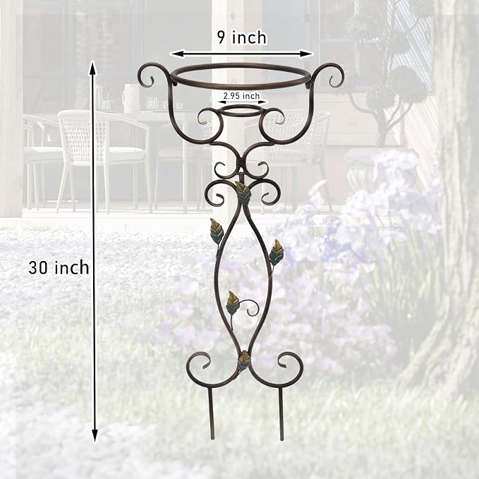 VCUTEKA Gazing Ball Stand, Metal Garden Gazing Globes Stand for 8-10" Balls | 30" H Gazing Balls Stand, Metal Gazing Globe Stand for 8-10 Inch Garden Gazing Globe, Indoor Outdoor Décor Accessories