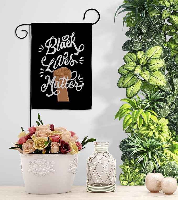 Stop Racism Banner Wall Decor Room Patio Porch Lawn Garden Flag Outdoor Decorations Indoor Tapestry Yard Signs Art Black History Month BLM African Americans Heritage Made in USA