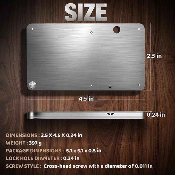 Crypto Seed Phrase Storage, Metal Seed Phrase Plate, Bybkxeo S2, 3-8 Letter Wide Slots for All BIP39 Words, 24-Word Capacity, Fire/Corrosion Resistant, Compatible with Ledger/Trezor/KeepKey