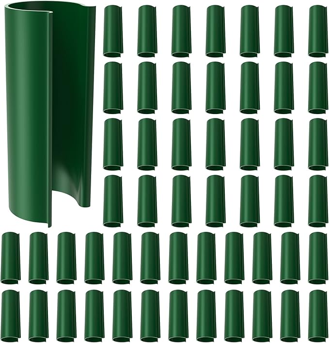 Jetec 64 Pieces PVC Pipe Clips Pool Cover Clamps for Above Ground Pools for Greenhouses, Row Covers, Shelters, Bird Protection, 2.4 Inches Long(1/2 Inch,Green)
