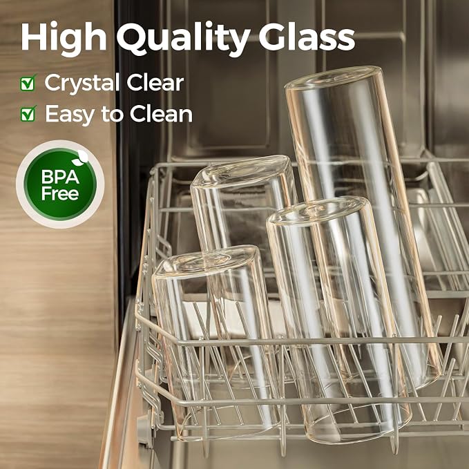 ComSaf Glass Storage Jars 6 Pack, Pasta Containers, Pantry Organization | Tall Glass Jar, Pasta Containers Storage Set of 6 (2Qt/1.1Qt/1Qt*2/0.5Qt*2), Glass Pantry Storage, Spaghetti Jar, BPA Free