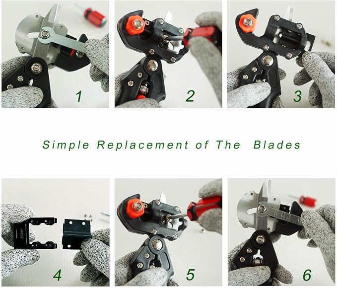 Professional Grafting Tool Kit - 3-in-1 Pruner with SK5 Blades, Grafting Knife, Tapes, Labels & Clips - Fruit Tree Grafting Supplies for Apples, Peaches, Grapes (Gardening Grafting Tools)