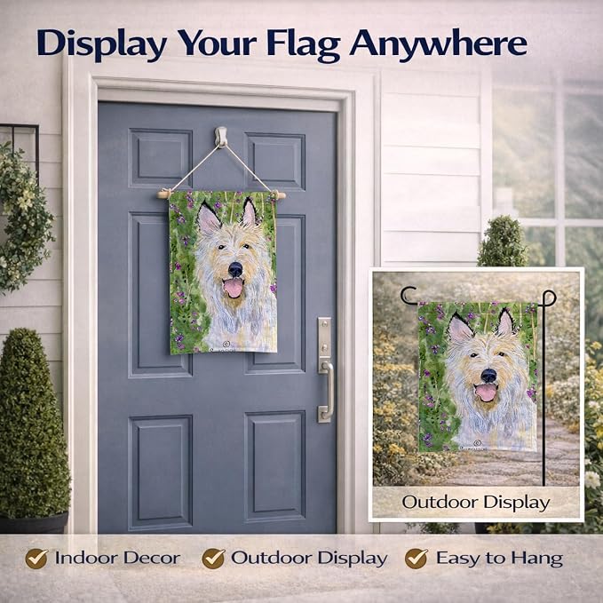 Caroline's Treasures SS1040GF Berger Picard Garden Flag Mailbox Flag Decorative Yard Flag Banner Outside Patio Artwork Yard Flower Beds, Garden Size, Multicolor