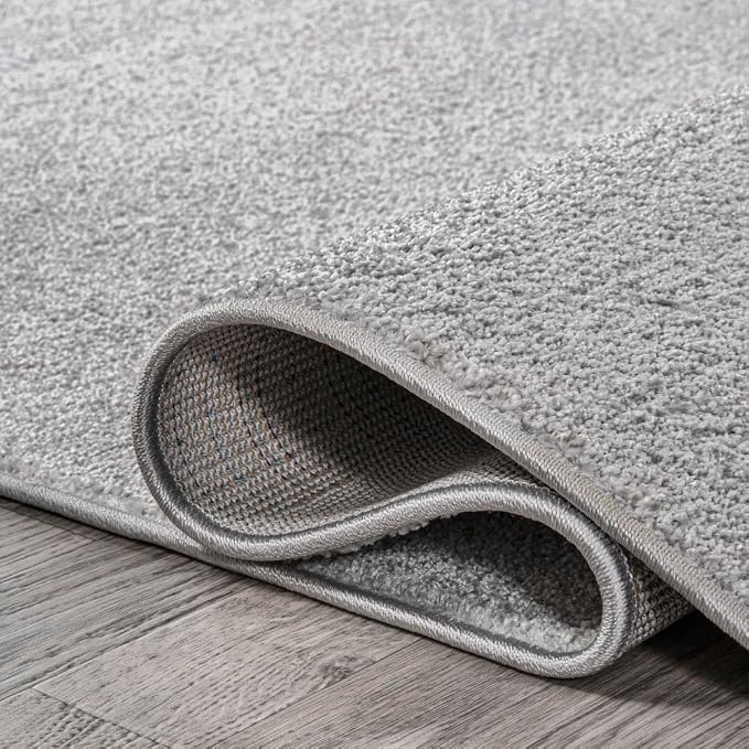 JONATHAN Y Haze Solid Low-Pile Light Gray Runner Rug 2x10, Coastal,Bohemian,Minimalist,Classic, Easy-Cleaning for Living Room,Bedroom,Kitchen,Pet Friendly,Non-Shedding (SEU100K-210)