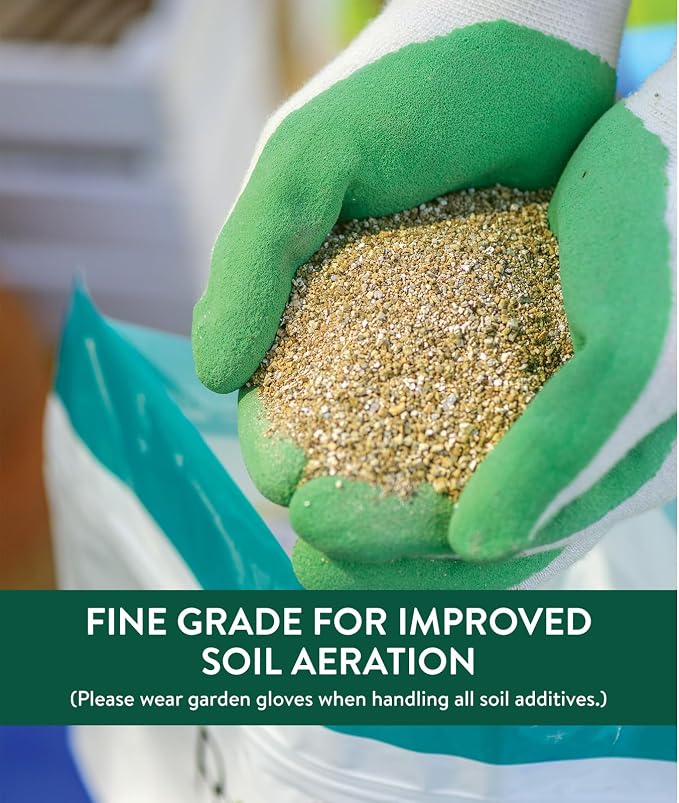 Burpee Organic Horticultural Add to Potting Soil | Ideal for Seed Starting, Water Retention and Plant Propagation | 100% Natural | 8 Quart, 1-Pack, Vermiculite (8qt)