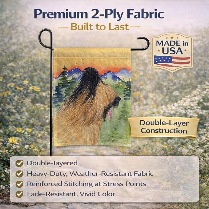 Caroline's Treasures SS8318GF Briard Garden Flag Mailbox Flag Decorative Yard Flag Banner Outside Patio Artwork Yard Flower Beds, Garden Size, Multicolor