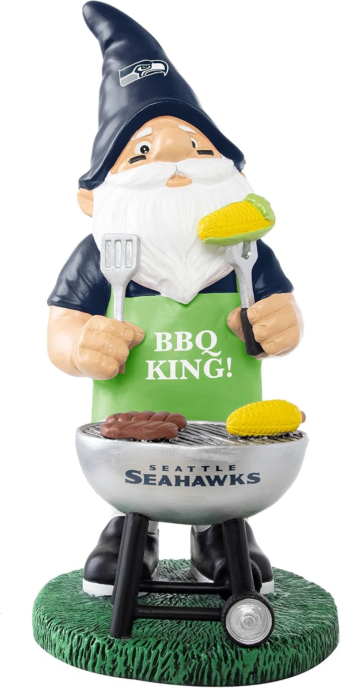 FOCO NFL Unisex-Adult NFL Team Logo Grill Garden Statue Outdoor Gnome 10"
