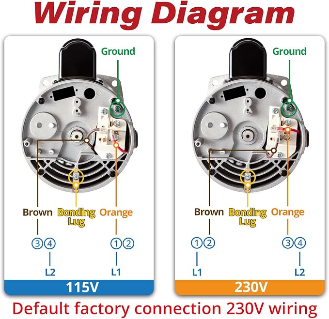 2 HP Single Speed Pool Pump Replacement Motor, Compatible with A.O. Smith Century B2855 B855, 115/230V, 3450 RPM, 56Y Square Flange, ODP, 1.2 Service Factor