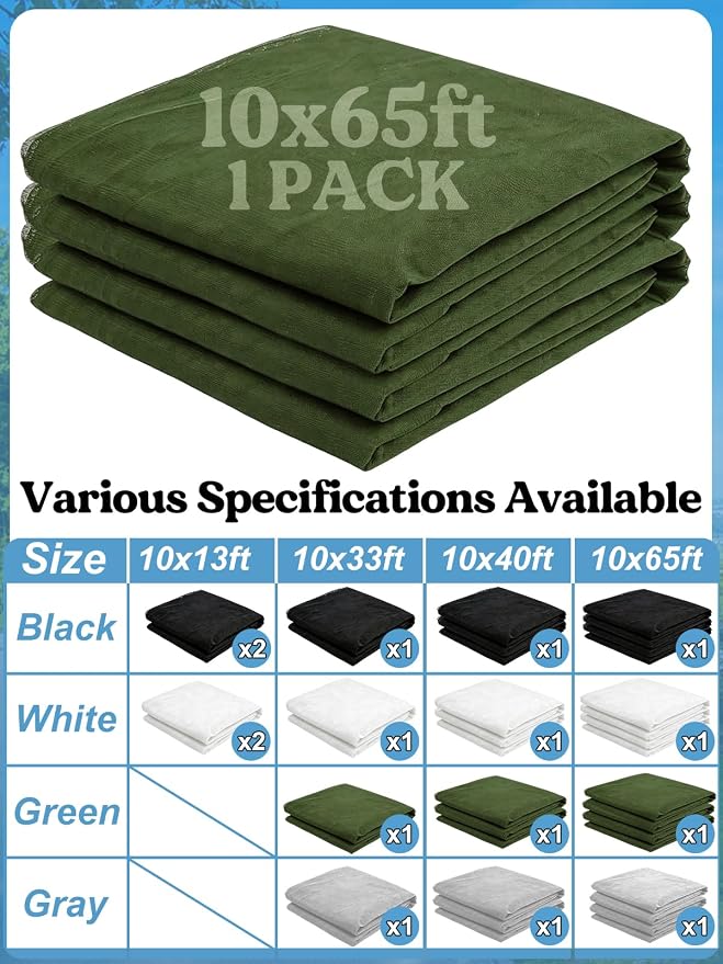 ANPHSIN 65x10ft Ultra fine Mosquito Net for Patio - Mesh Netting Screen for Outdoor Garden Porch Balcony, Protects Skin & Plants from Bugs, Birds, Green