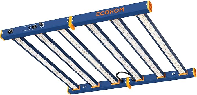 ECOHOM 500W LED Grow Light, Full Spectrum Dimmable Daisy Chain, Pro Bar Style for 4x4ft Grow Tent, Foldable & Hanging Growing Lamp for Indoor Plants Seedlings, Veg and Bloom