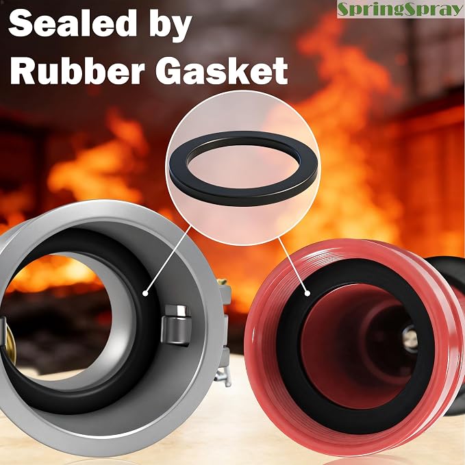 2" NPSH Aluminum Camlock Fitting Coupling With Heavy-Duty Industrial Fire Hose Nozzle 2 inch Fire Equipment Constant Flow Fog Nozzle
