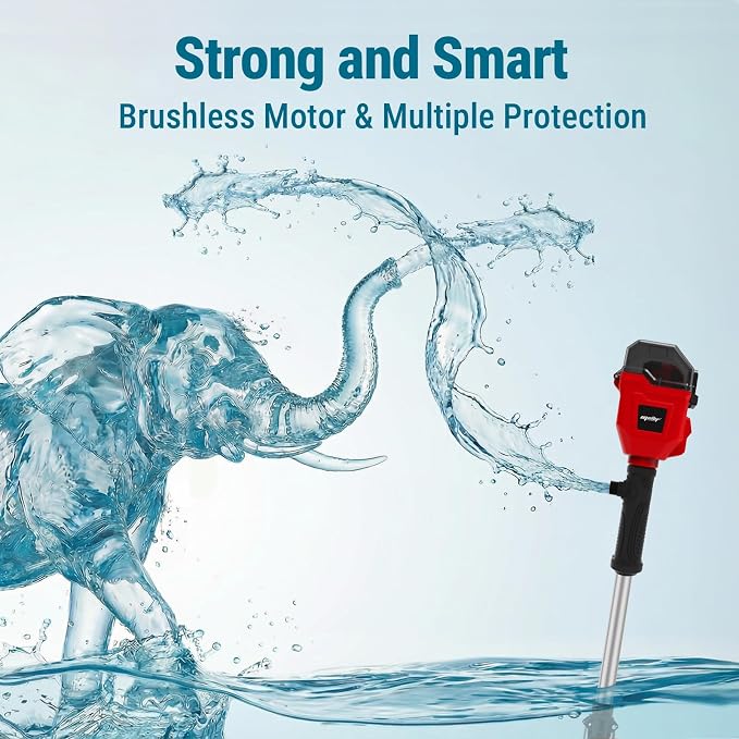 Brushless Stick Water Transfer Pump Compatible with Milwaukee 18V Battery(Tool Only), 720GPH Cordless Water Pump Submersible Sump Pump Utility Pump for Pool Garden Pond