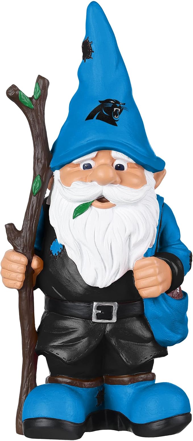 FOCO NFL Team Logo Holding Stick Garden Statue Outdoor Gnome