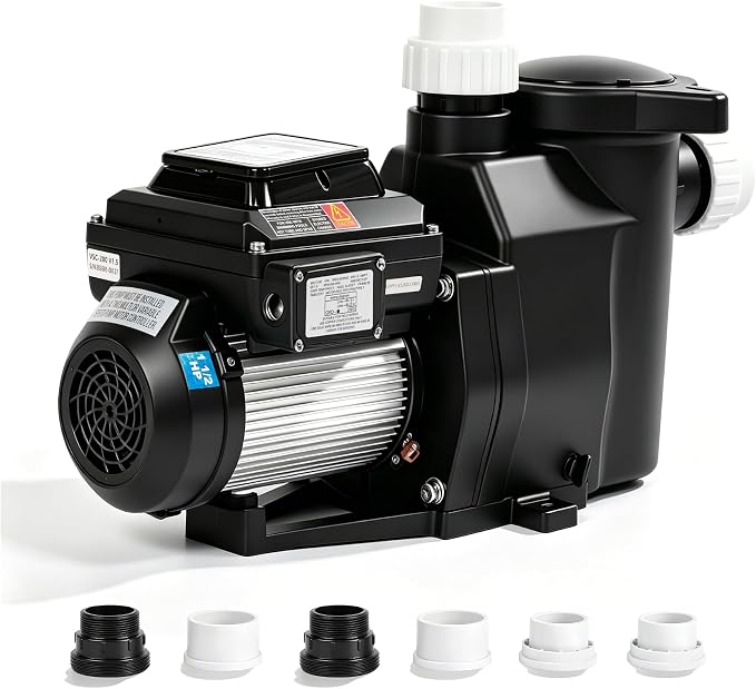 Variable Speed Pool Pump Inground 2.0HP,High Flow Energy Efficient Pumb | for In/Above Pool,Built-in Timer,Rain Cover,Quiet Self-Priming,Large Filter Basket