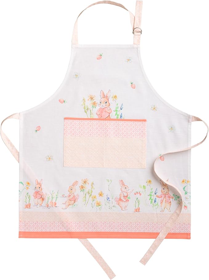 Maison d' Hermine Aprons for women with Pocket 100% Cotton (27.50"x31.50") | Adjustable Neck Strap & long ties Apron Men Chef Wedding Cooking Gardening Server Maid