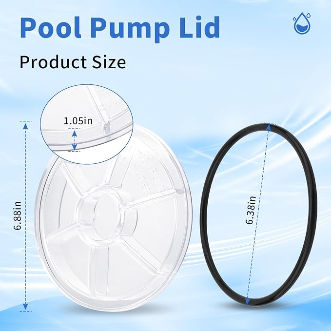 357151 Pump Lid with 350013 O Ring Replacement for Pentair Whisperflo WFE | XF Intelliflo VF, VS 3050, SVRS Clear Pool Pump Cover Lid,High Performance Pool Pumps and Variable Speed Spa Pump Parts