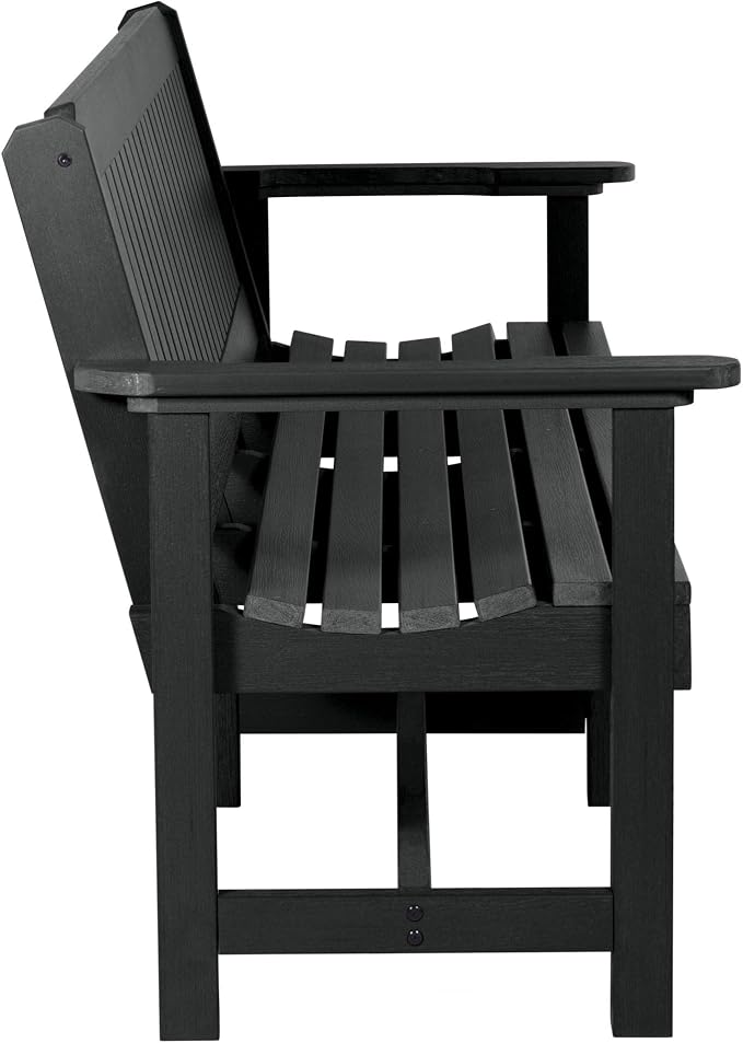 Sequoia Professional CM-BENSQ62-BKE Commercial Grade Exeter 6 Foot Garden Bench, Black