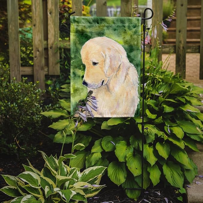 Caroline's Treasures SS8757GF Golden Retriever Garden Flag Mailbox Flag Decorative Yard Flag Banner Outside Patio Artwork Yard Flower Beds, Garden Size, Multicolor