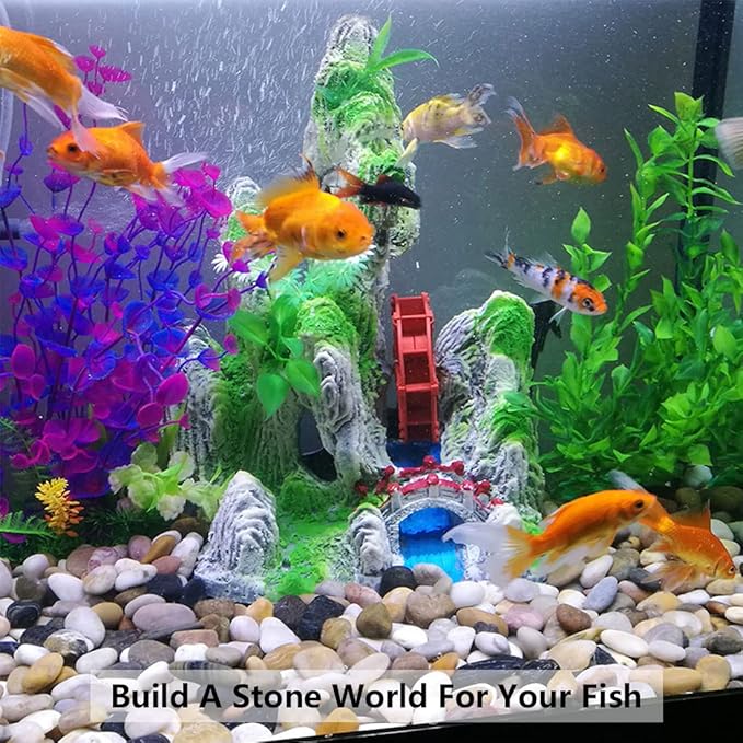 YISZM 5lbs Black Pebbles for Plants, 1-2 Inch High Polished Natural River Rocks for Landscaping, Decorative Stones Vase Filler Fish Tank Aquariums Garden Outdoor and Indoor DIY