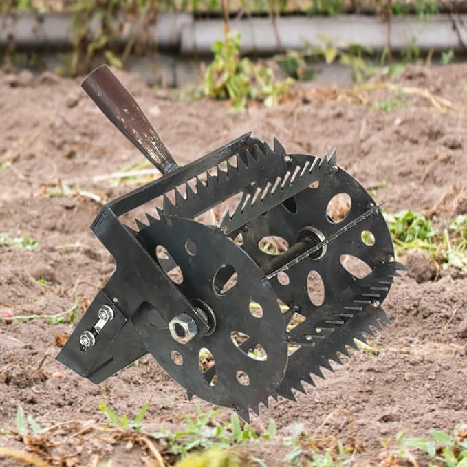 Weeds Roller Manual Weeder Tool Labor Saving Rolling Lawn Aerator Weeds Remover for Soil Loosening Yard Planting Lawn Work